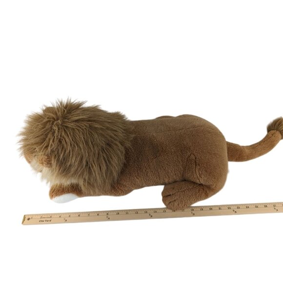 Mervyns Happy Friends Lion Plush 24" Brown Stuffed Animal Toy Vintage Laying - Picture 8 of 8